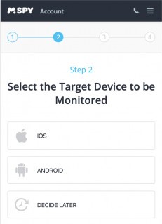 choose android target device 1