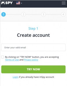 create mspy account 1