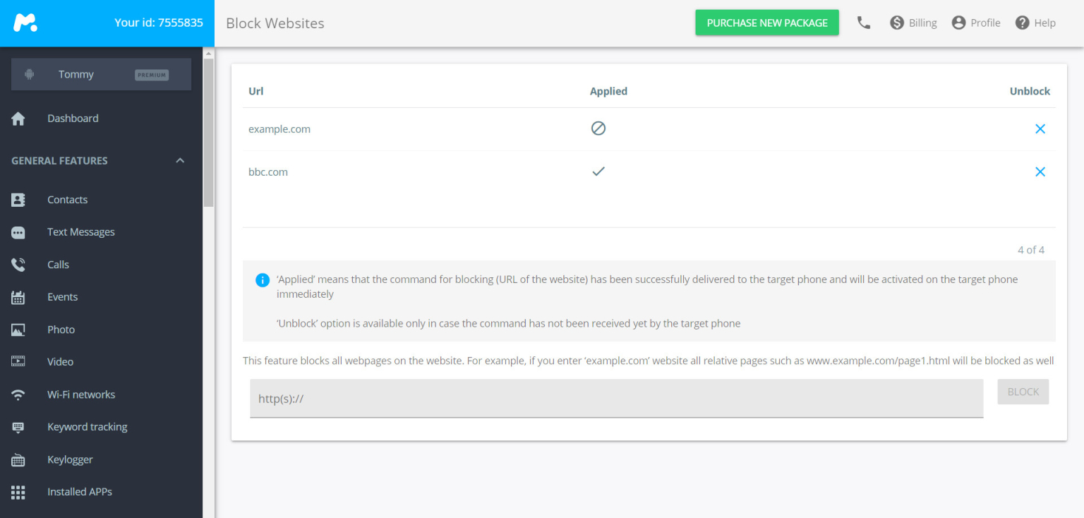 log into mspy dashboard