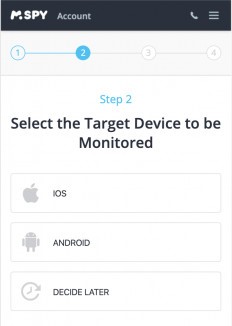 choose android target device