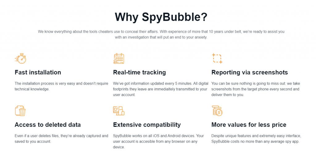 spybubble key features