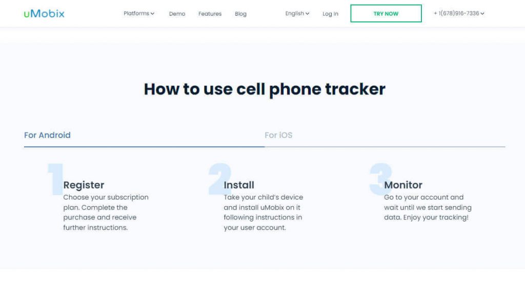 uMobix iphone spy app setup 1
